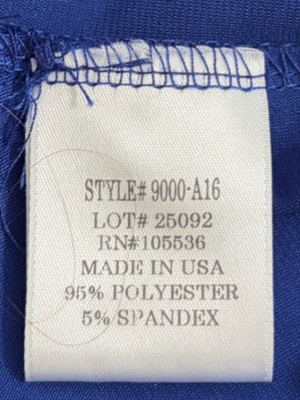 Slinky Brand Blue Blouse Peekaboo Shoulders Women's Large - Picture 5 of 5